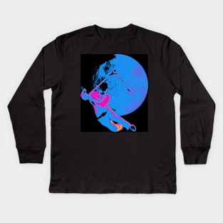 Spinning the Moon - Scooter Rider Kids Long Sleeve T-Shirt